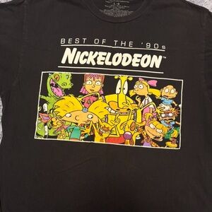 Nickelodeon Black '90s Cartoon Kids T-Shirt